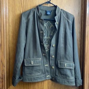 Cynthia Max Soft Olive green jean jacket